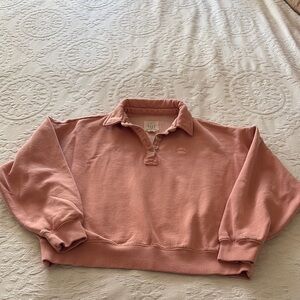 Gently Loved Collared Peach Sweatshirt by BillaBong